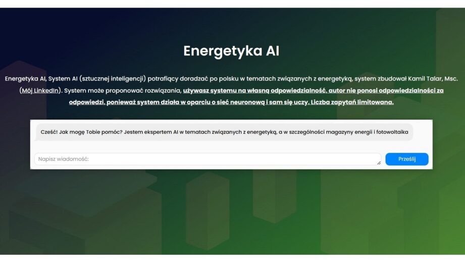 NRG Project wprowadza pierwszy model AI eksperta energetyki