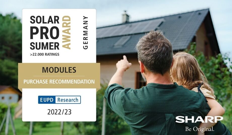 Sharp z nagrodą EUPD SolarProsumer w kategorii „Najlepszy moduł fotowoltaiczny”