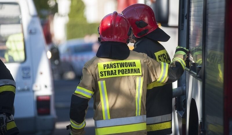 Pożar magazynu energii w Pabianicach