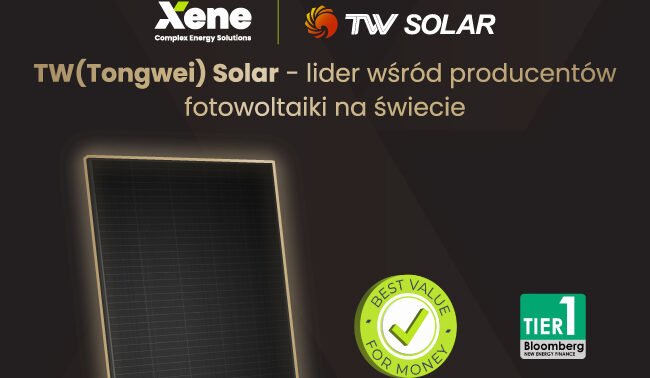 Xene autoryzowanym dystrybutorem w Polsce i UE paneli TW(Tongwei) Solar