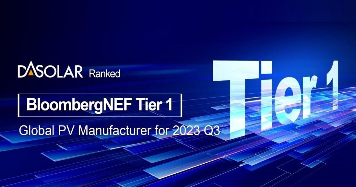 DAS Solar na liście BloombergNEF Tier 1 z wysokiej jakości modułami