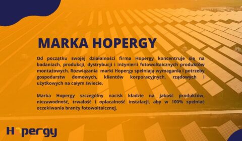 Konstrukcja montażowa Hopergy dostępna w hurtowni MP Solar Group