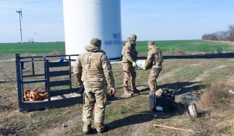 Elektrownia wiatrowa zatrzymała rosyjskiego drona