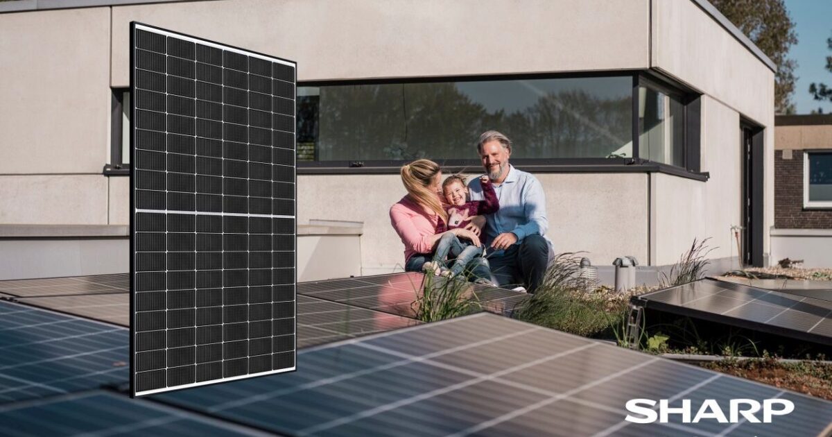 Sharp Pv Module Technologia TOPCon w połączeniu z czarną ramą w module od Sharp ...