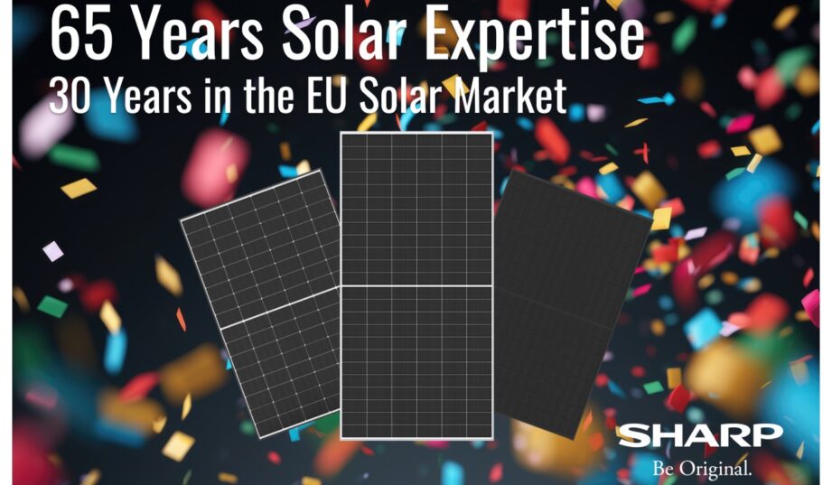 Sharp świętuje 65 lat technologii fotowoltaicznej i 30 lat działalności na europejskim rynku