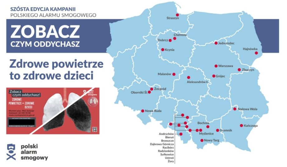 Kolor płuc w mobilnej instalacji pokaże Polakom jakość powietrza