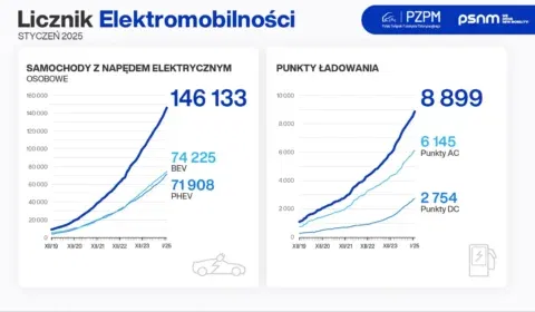 Ile w Polsce jest elektryków, a ile stacji ładowania? Znamy najnowsze dane