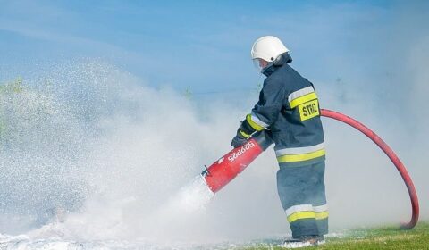 Pożar biogazowni niedaleko Krotoszyna