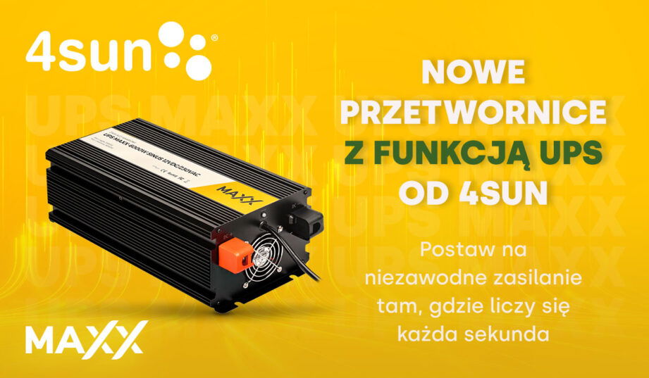 Nowe przetwornice z funkcją UPS od 4sun – niezawodne zasilanie, gdy liczy się każda sekunda