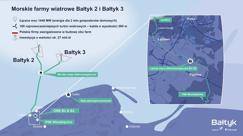 mapa MFW Bałtyk 2 i Bałtyk 3