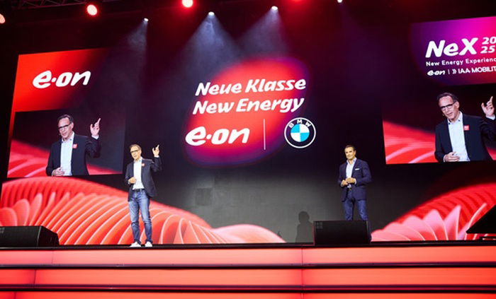 Prezentacja nowej usługi ładowania dwukierunkowego od E.ON i BMW.