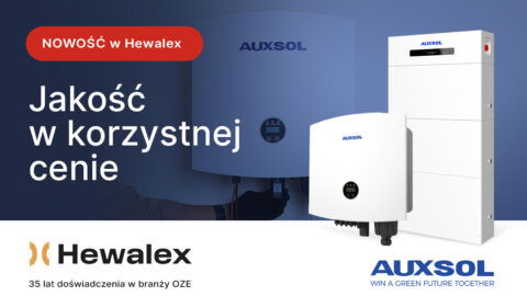 Nowości w ofercie fotowoltaiki Hewalex. Jakość w korzystnej cenie - magazyny energii i inwertery AUXSOL