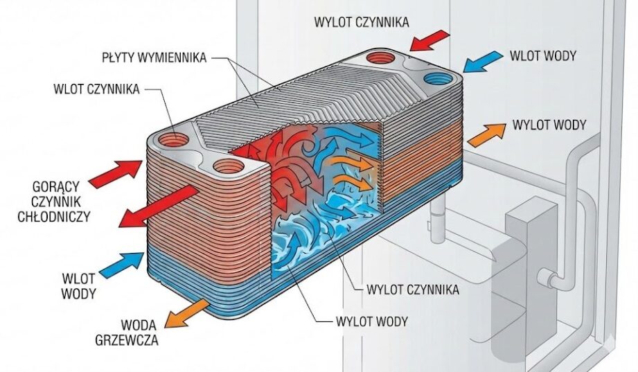 Za mały wymiennik płytowy do pompy ciepła - jakie są skutki dla rachunków i sprężarki?
