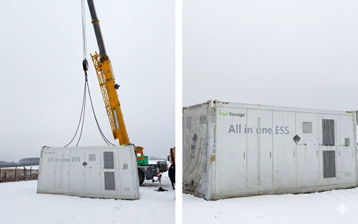 Montaż magazynu energii Montaż magazynu energii przez Flex Storage