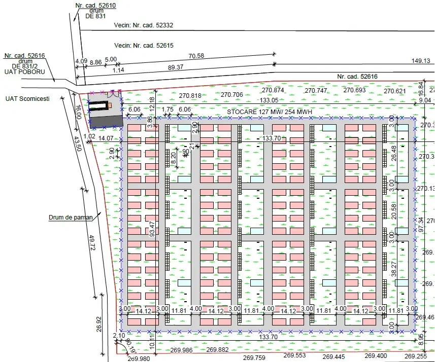 Fragment układu instalacji w projekcie Scornicesti