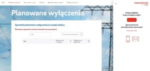 Portal planowanych wyłączeń i awarii