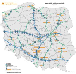 Stacje ładowania pojazdów elektrycznych na Miejscach Obsługi Podróżnych (MOP)