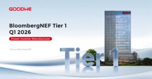 GoodWe uznana przez Bloomberg New Energy Finance (BNEF) za globalnego producenta falowników mocy Tier 1 w 1Q 2026 GoodWe uznana przez Bloomberg New Energy Finance (BNEF) za globalnego producenta falowników mocy Tier 1 w 1Q 2026