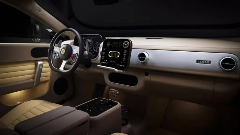 Wizualizacja wnętrza samochodu Ferrari Luce