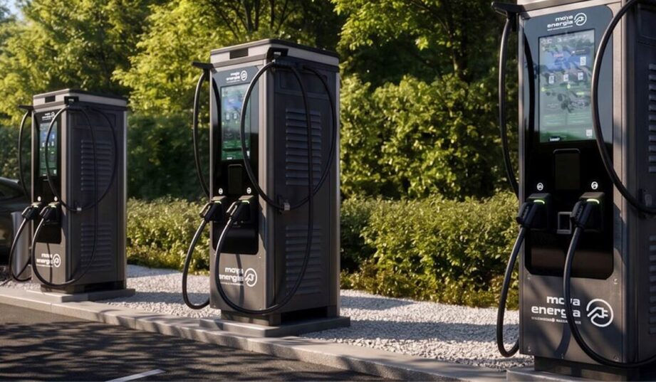 Moya energia uruchomiła pięć hub&oacute;w ultraszybkiego ładowania