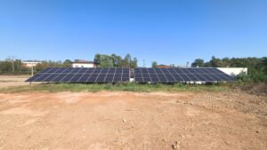 Instalacja PV przy garażach w Rudkach Instalacja PV przy garażach w Rudkach
