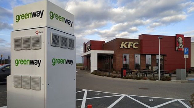 Szybkie stacje ładowania przy restauracjach KFC