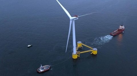 Pierwsza energia z największej na świecie pływającej turbiny wiatrowej