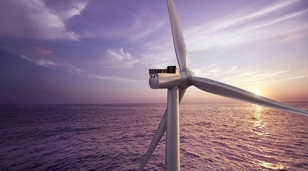 Wielkie turbiny na największą niemiecką farmę wiatrową na morzu