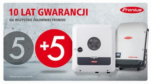Gwarancja na 10 lat na wszystkie falowniki Fronius