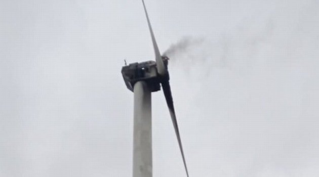 Pożar elektrowni wiatrowej w Wielkopolsce