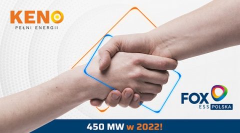 FoxESS Polska i KENO z rekordową umową na 450 MW w 2022