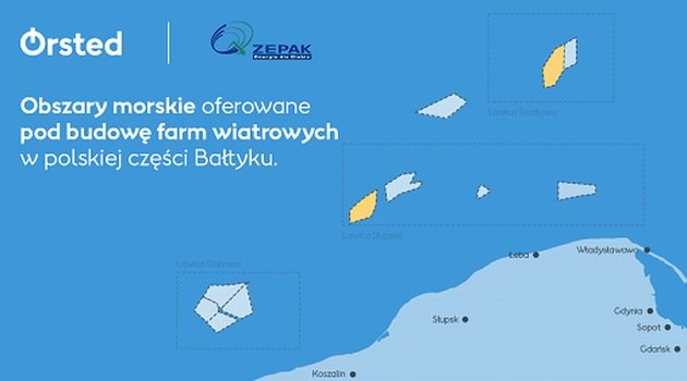 ZE PAK i Orsted wnioskują o lokalizacje dla farm wiatrowych na Bałtyku