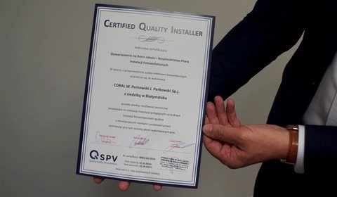 Ogólnopolski system certyfikacji jakości instalatorów PV