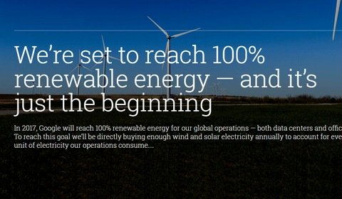 Google: 100 proc. energii odnawialnej już w 2017!