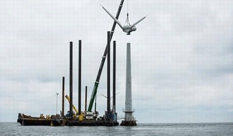 Rozbiórka pierwszej w historii morskiej farmy wiatrowej