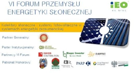 Zapraszamy na VI Forum Przemysłu Energetyki Słonecznej